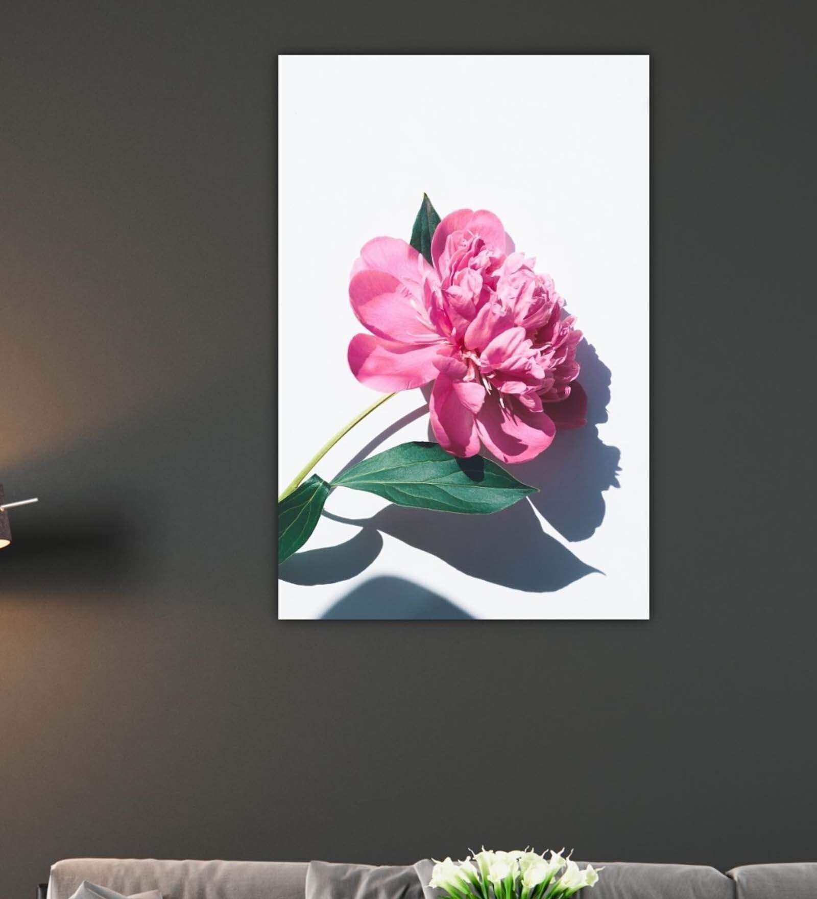 Flories Pink Wood Framed Floral Art Print