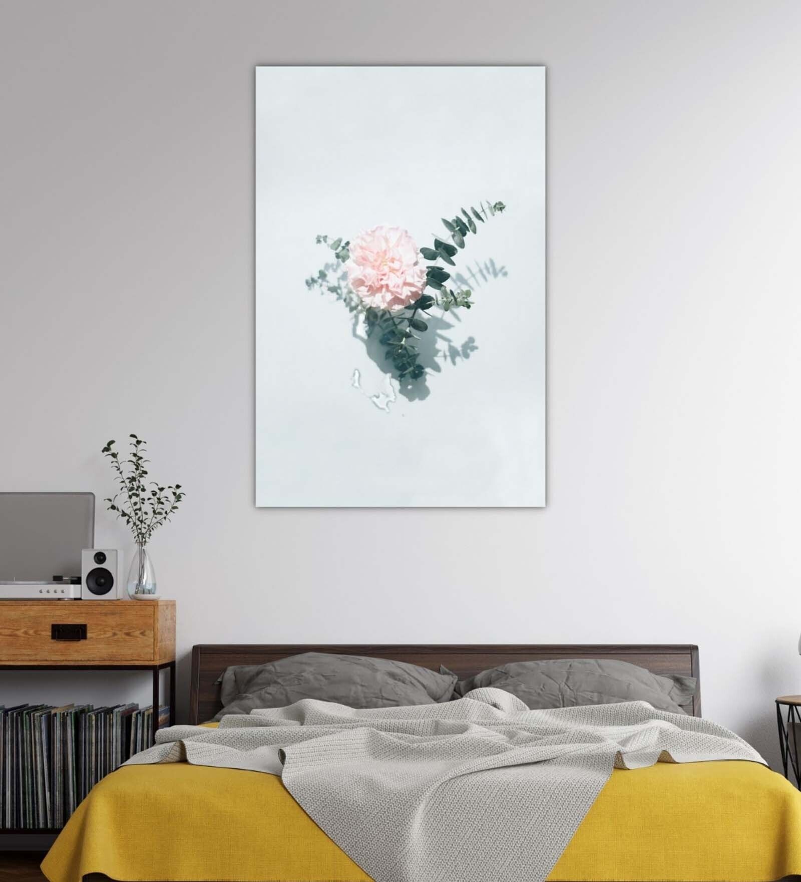 Floral Linus Pink Wood Framed Floral Art Print