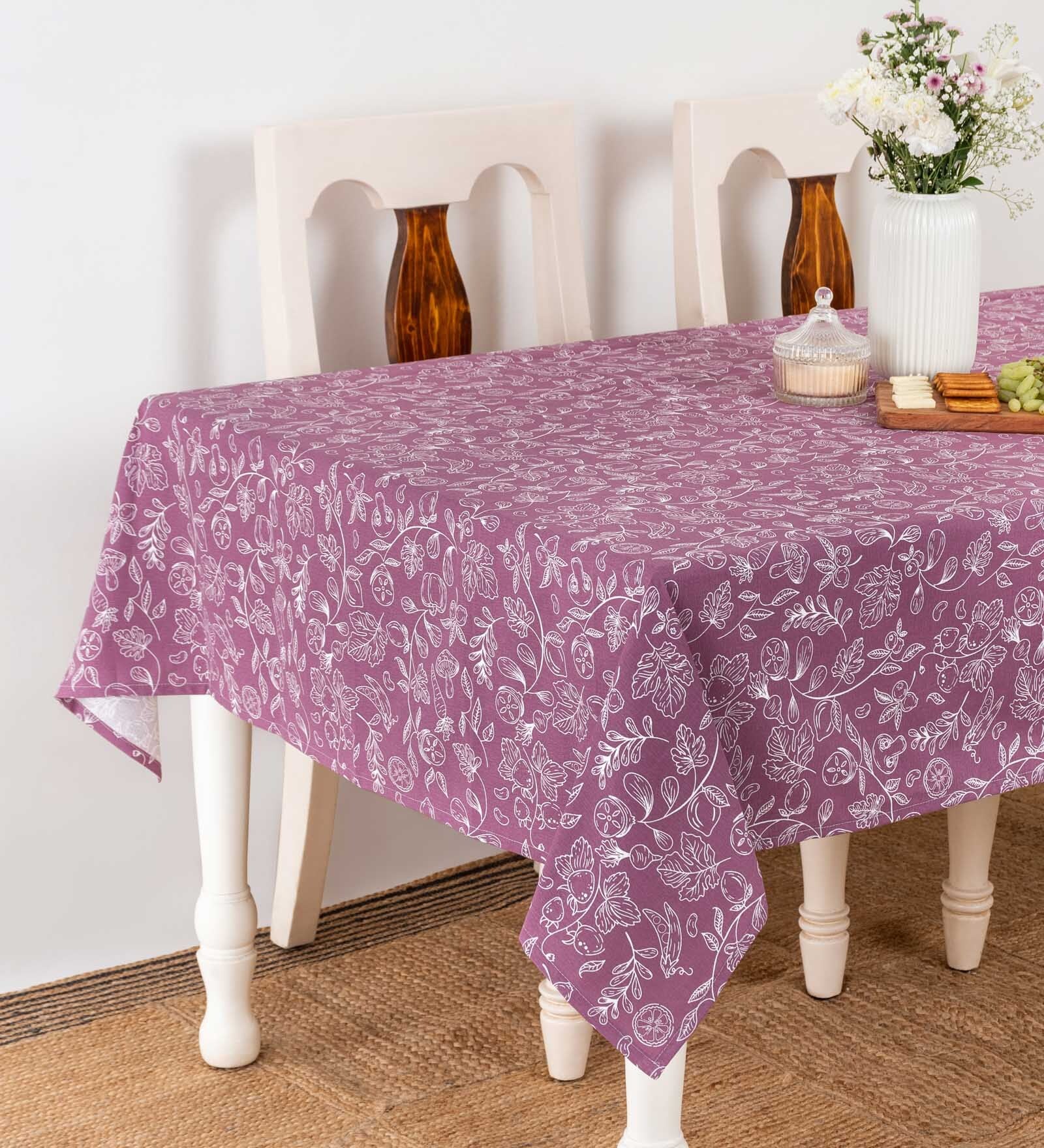 Florals Lavender (60x60) Cotton Table Cloth