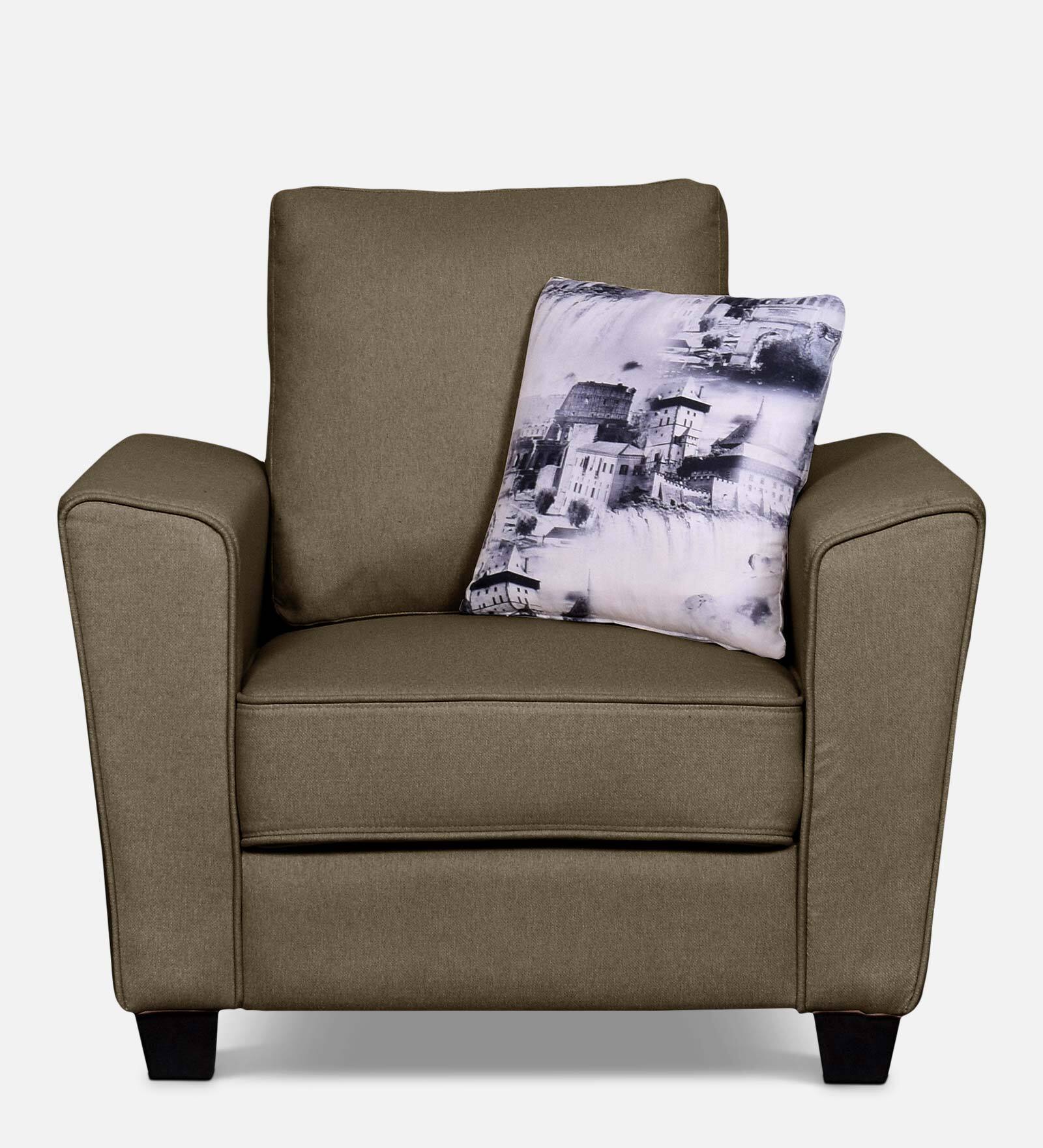 Florence 1 Seater Sofa In Brown Colour In Colour Florence 1 Seater Sofa In Brown Colour In Colour