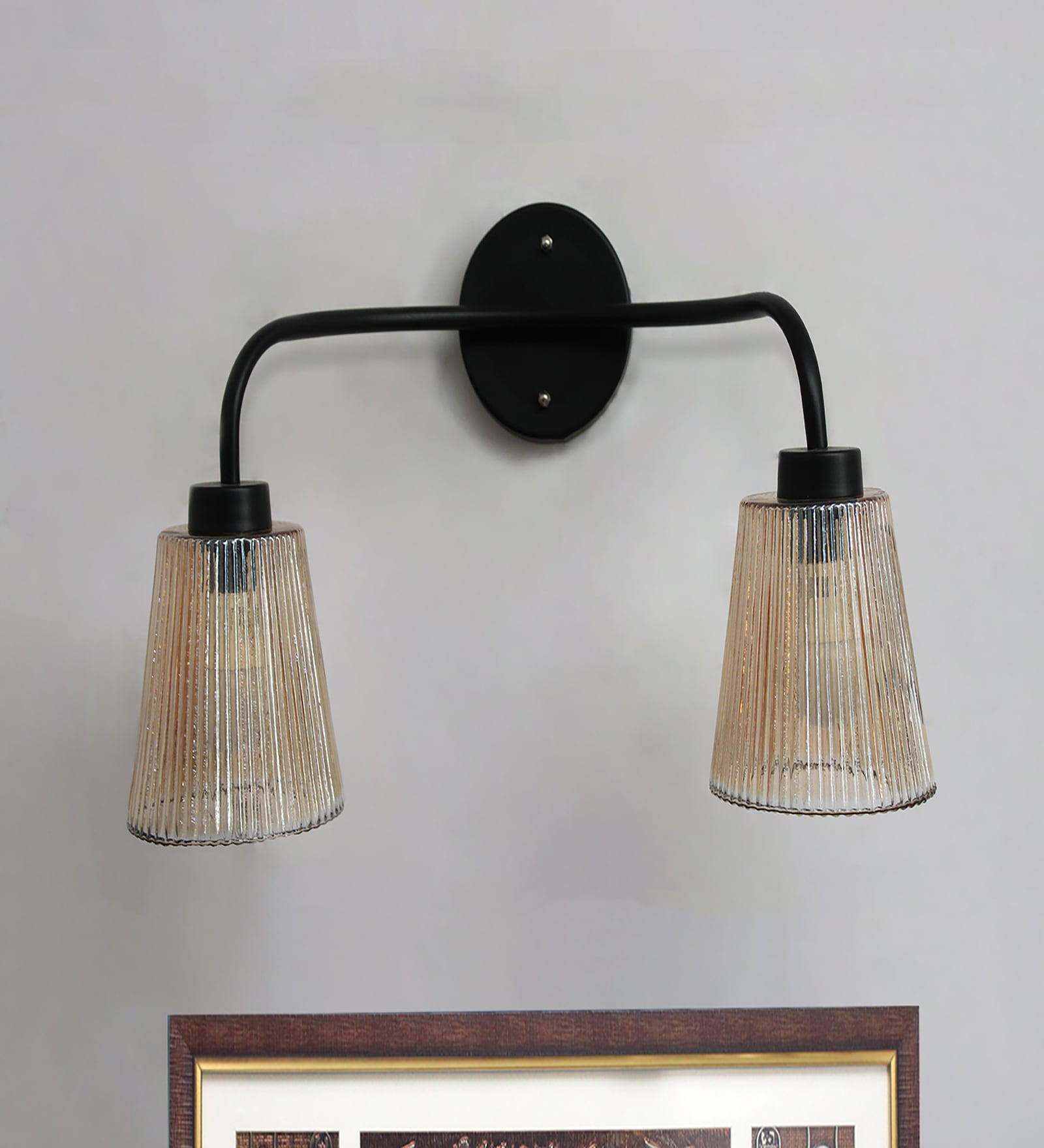 Florence Ribbed Glass Wall Light