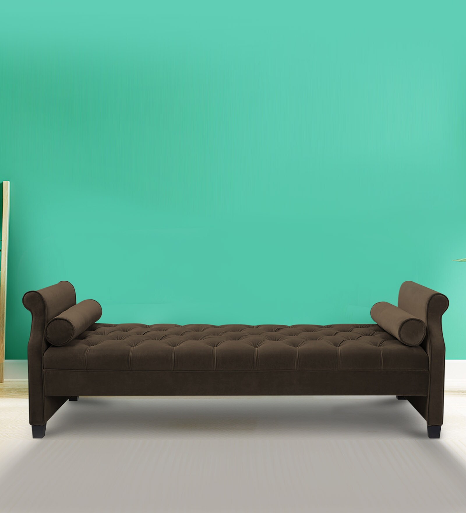 Florenza Velvet Recamier in Dark Brown Colour