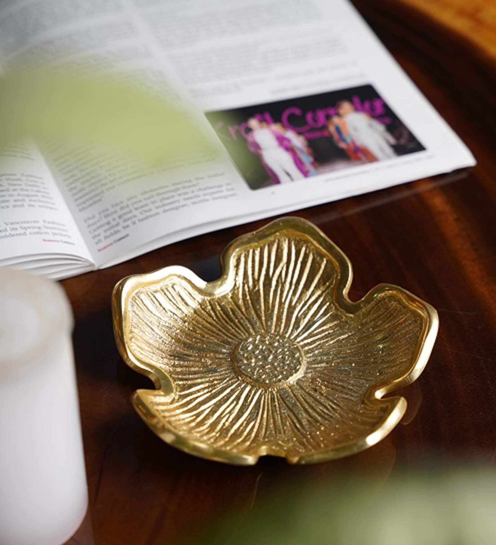 Floret Brass Ashtray