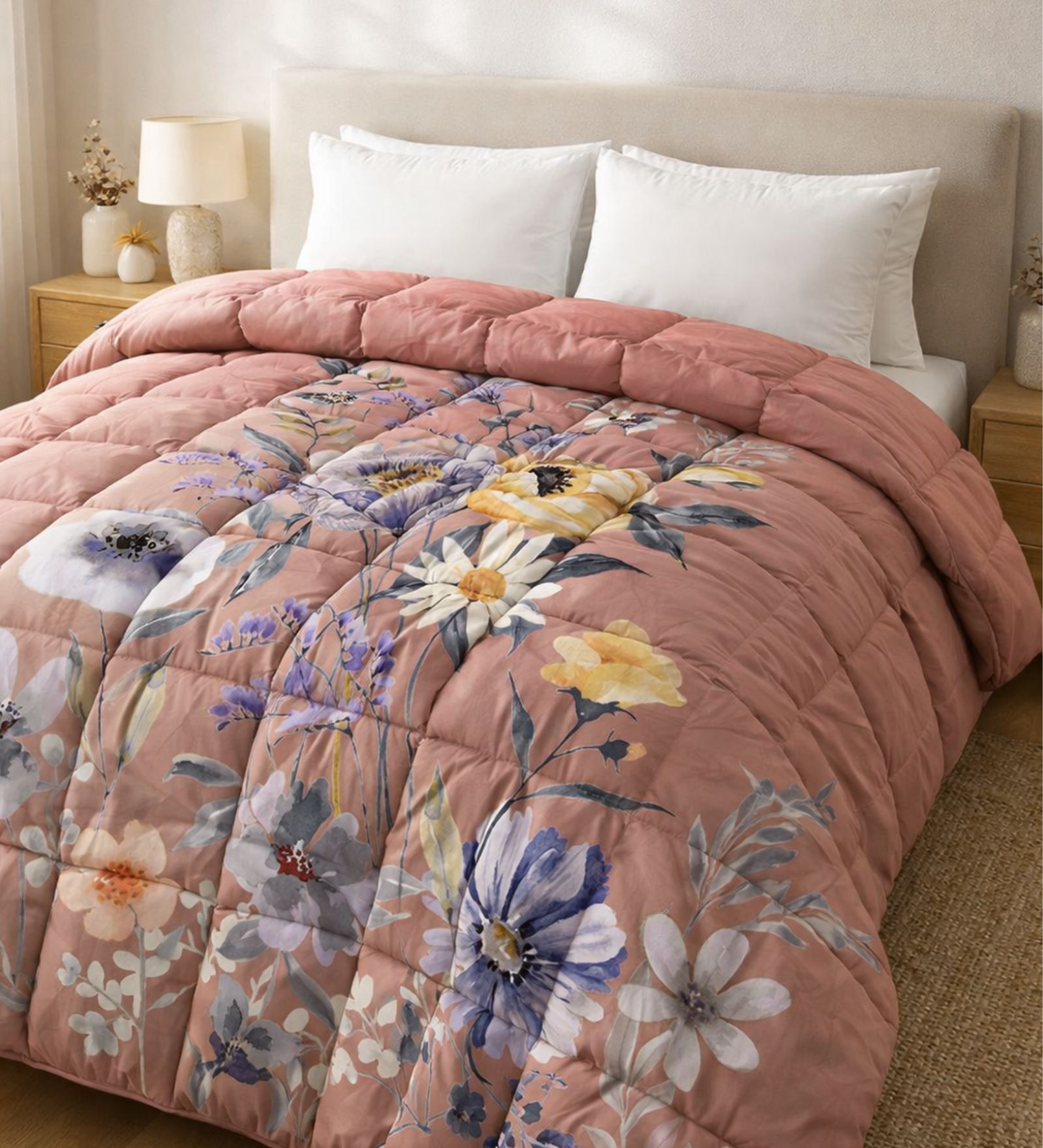 Seagreen Digital Goose Down Filling Reversible 230 GSM Double Bed AC Comforter