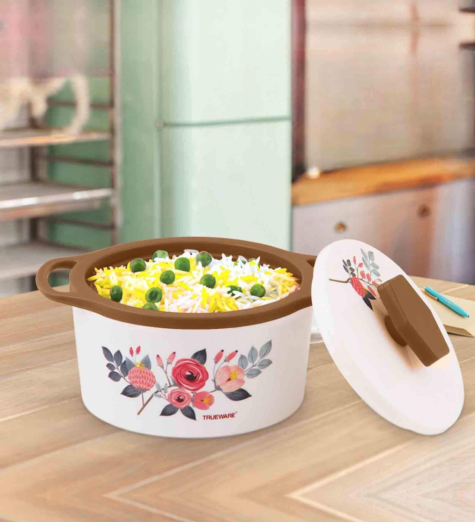 Florra Brown 3000ML Plastic & Steel Thermoware Casserole