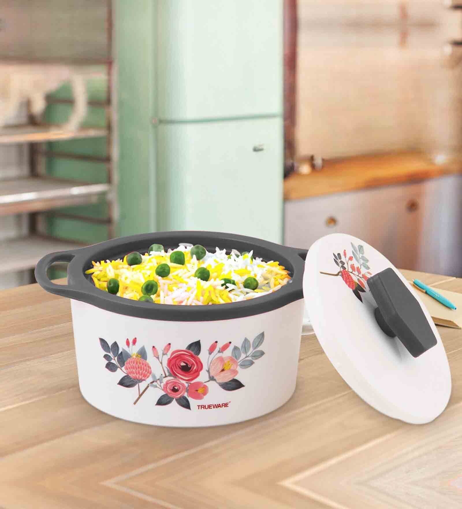 Florra Grey 5000ML Plastic & Steel Thermoware Casserole