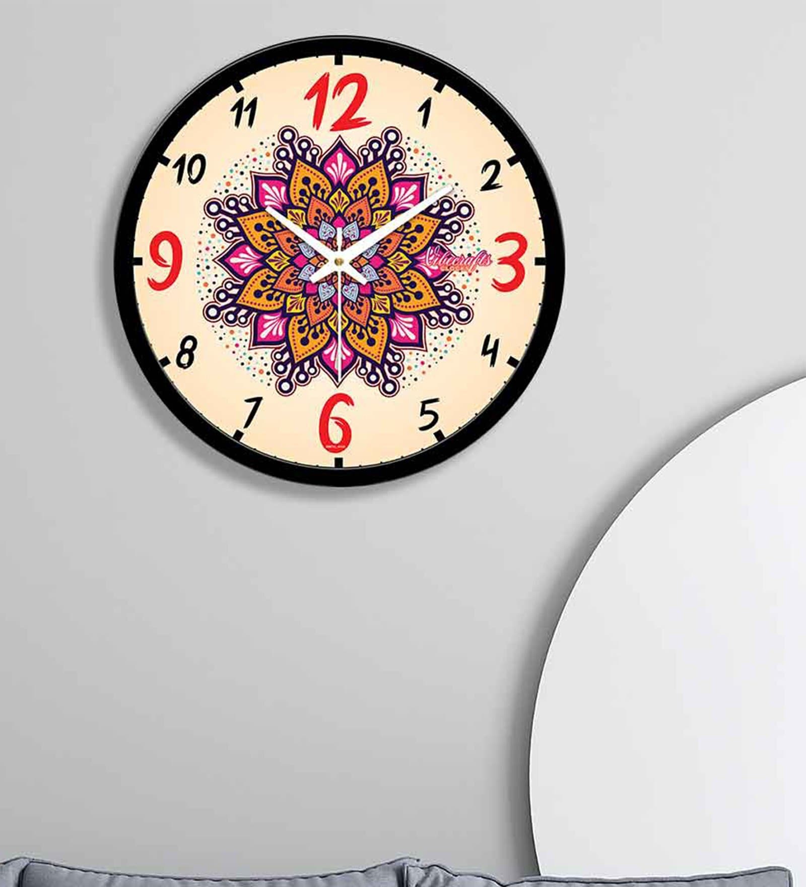 Flower Designer Multicolour
Plastic Wall Clock
