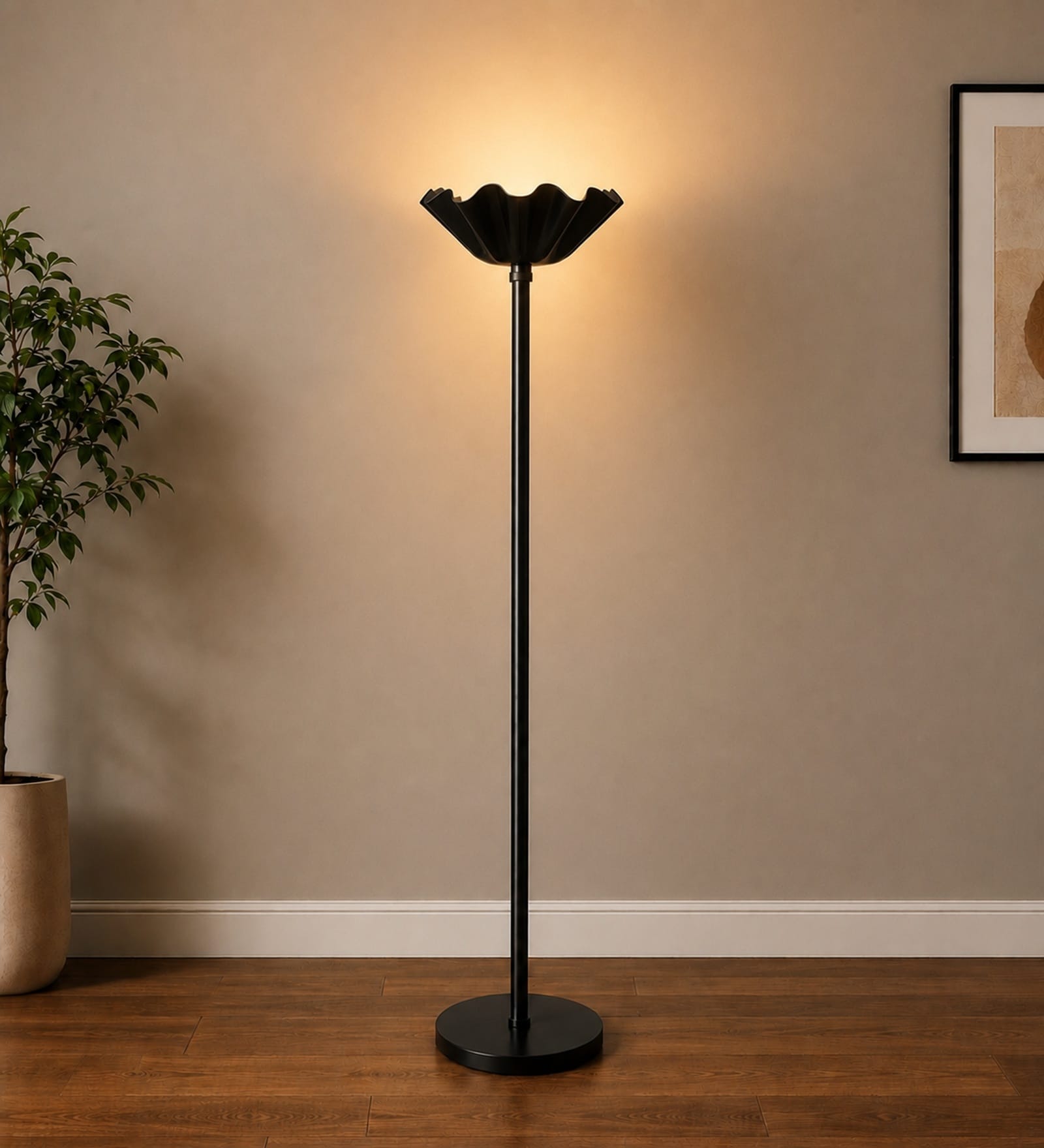 Flower Floor Lamp  Colour Black
