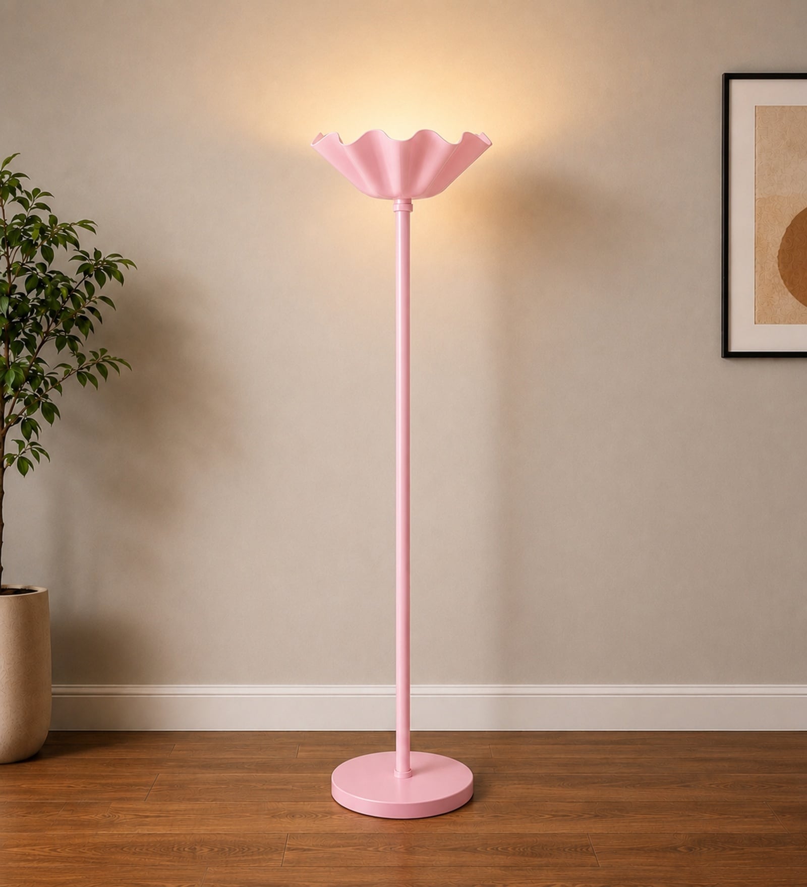 Flower Floor Lamp  Colour Pink