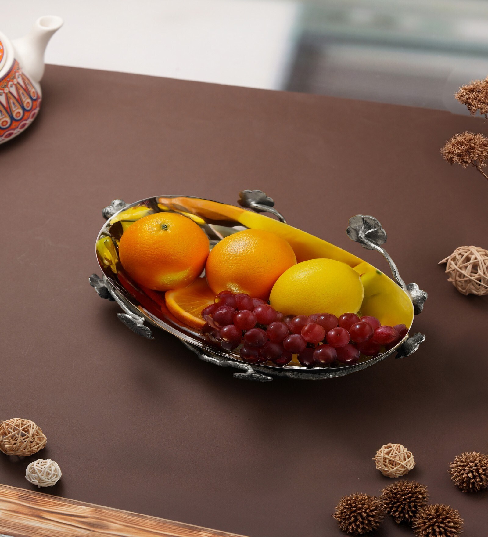 Botanical Curve Bowl-Silver