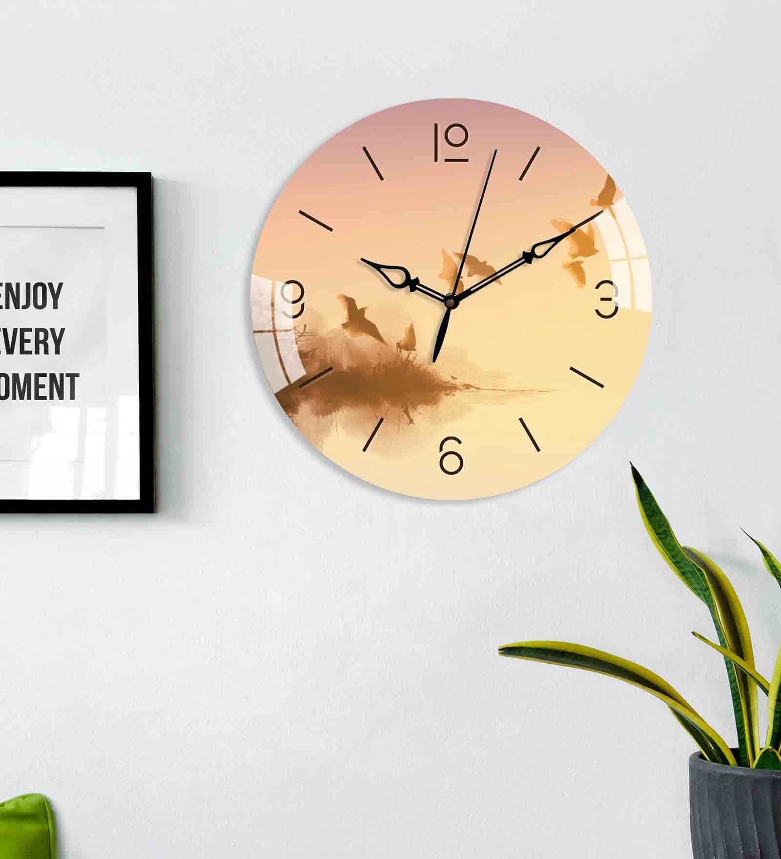 Buy Flying Birds Acrylic Wall Clock at 24 OFF by The Next Decor