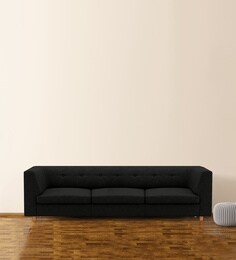 Buy Solitaire Three Seater Sofa In Grey Colour By Adorn Homez