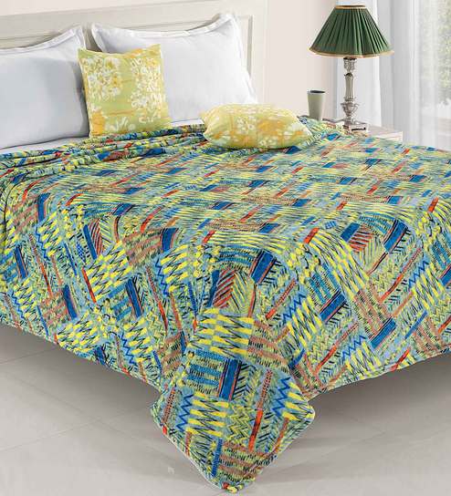 Buy Flannel Fluffy Polyester Double Bed Ac Blanket By Status