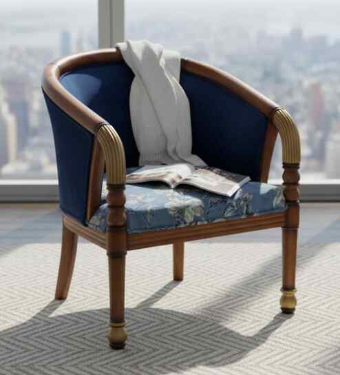 Flint Teak Wood Arm Chairs In Brown Finish