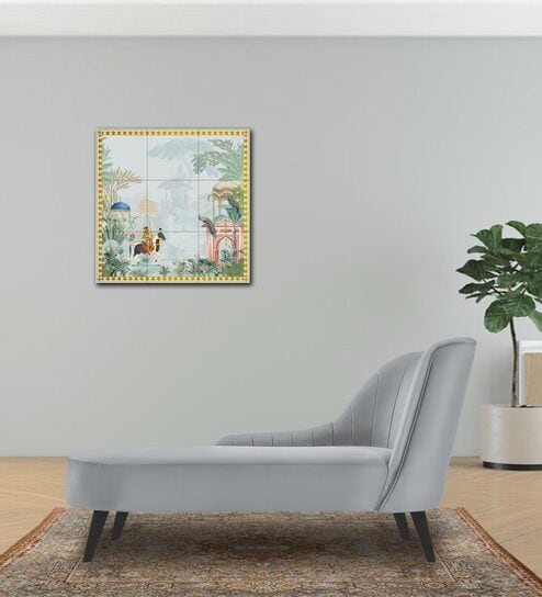 Flora LHS Velvet Chaise Lounger In Pearl Grey Colour