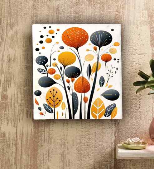 Floral Bloom Marble Wall Art