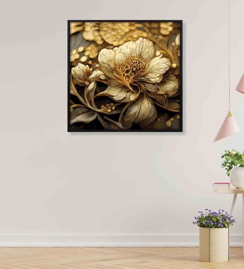 Floral Multicolour Canvas Framed Wall Painting