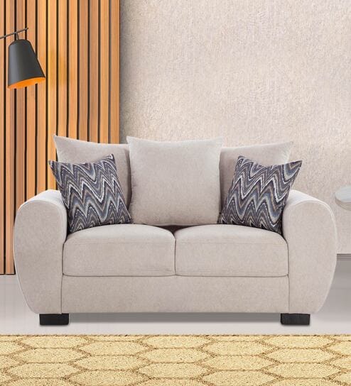 Florence Fabric 2 Seater Sofa in Beige Colour