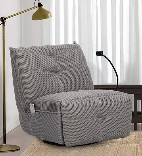 Florence 1 Seater Motorized Recliner with Rocker, Mobile Holder and USB Port