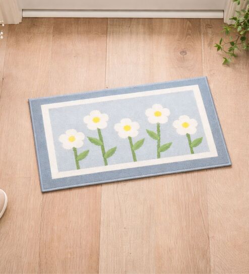 Multicolor Floral Pattern Anti-Slip Bath Mat