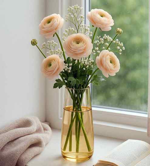 Gold Glass Flower Vase