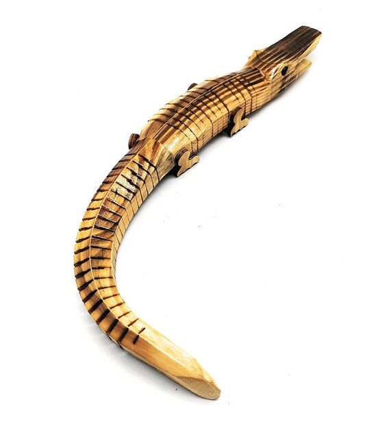 wooden crocodile toy