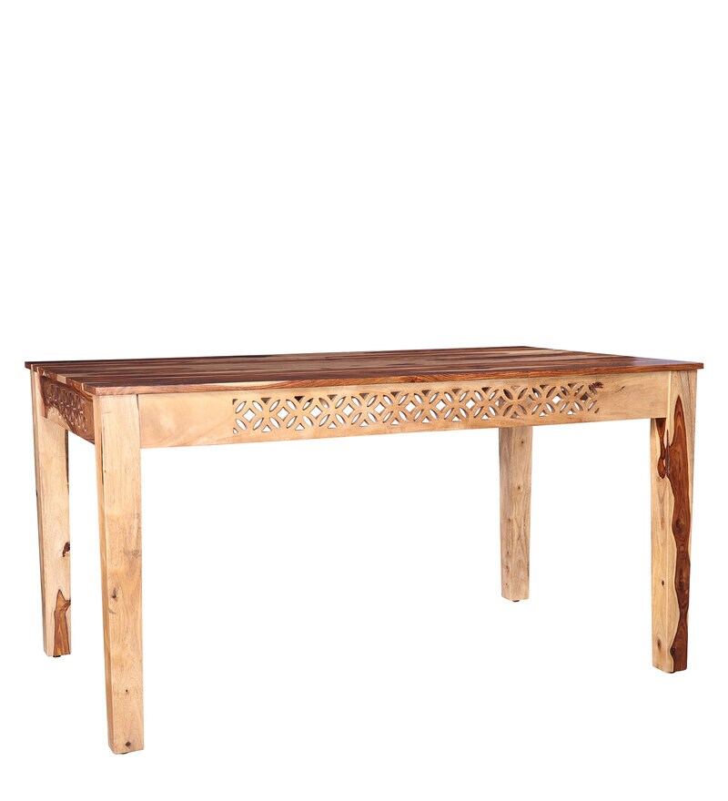 Buy Floris Six Seater Dining Table in Teak Colour by Hometown Online