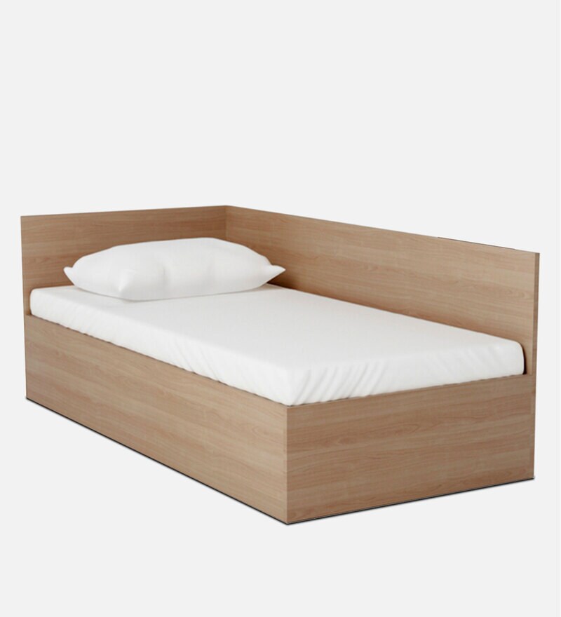 Buy Floyd Single Bed with Storage in Valigny Oak Finish by Godrej