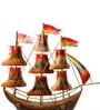 Flair (Set Of 1) Iron Nautical Ship Figurine