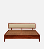 Flair Sheesham Wood King Size Bed In Honey Oak Finish