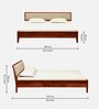 Flair Sheesham Wood King Size Bed In Honey Oak Finish