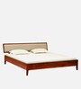 Flair Sheesham Wood King Size Bed In Honey Oak Finish