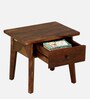 Flair Sheesham Wood Bedside Table In Provincial Teak Finish With Drawer