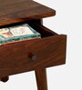 Flair Sheesham Wood Bedside Table In Provincial Teak Finish With Drawer