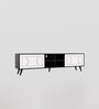 Flaire TV Console In Black & White Finish