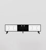 Flaire TV Console In Black & White Finish