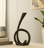 Flame Twisted In Black Candle Holder