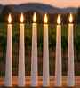 Flameless  Taper Plastic White Candle stick