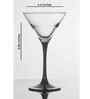 Flamenco Set of 6 Transparent Crystal Lead Free Glass 270ml Martini Glasses