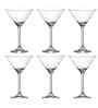 Flamenco Set of 6 Transparent Crystal Lead Free Glass 270ml Martini Glasses