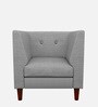 Flamingo Fabric 1 Seater Sofa In Grey Colour
