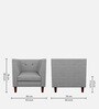 Flamingo Fabric 1 Seater Sofa In Grey Colour