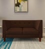 Adorn Homez Flamingo Fabric 2 Seater Sofa in Brown Colour