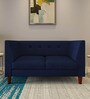 Adorn Homez Flamingo Fabric 2 Seater Sofa in Navy Blue Colour