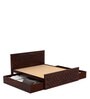 Flamingo Sheesham Wood King Size Bed in Walnut Finish with Drawer Storage