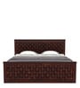 Flamingo Sheesham Wood King Size Bed in Walnut Finish with Drawer Storage