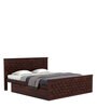 Flamingo Sheesham Wood King Size Bed in Walnut Finish with Drawer Storage