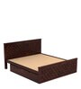 Flamingo Sheesham Wood King Size Bed in Walnut Finish with Drawer Storage