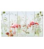 Flamingo On Beach MDF Art Panel Set of 5