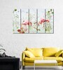 Flamingo On Beach MDF Art Panel Set of 5